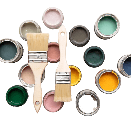 Dubai Painting Services - Paints cans with brushes https://dubaipaintingservices.org/